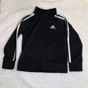 Adidas: Black 3 Stripe Track Jacket, Size 3T